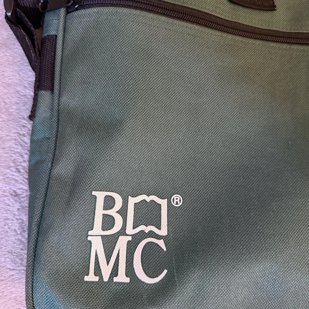 Green BMC Laptop Bag with Black Strap